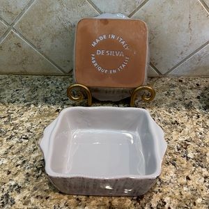 De Silva Terracotta 5.5” square casserole baking dish set of 2 made in Italy
